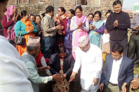 जेष्ठ नागरिक मिलन केन्द्र शिलन्यास