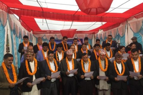 व्यापार संघको नया कार्यसमितिद्वारा पदभारग्रहण,