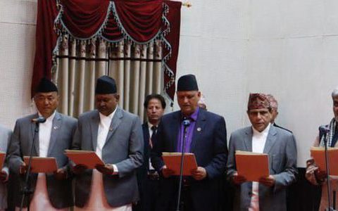 नवनियुक्त मन्त्रीहरूले  लिए पद तथा गोपनीयताको शपथ