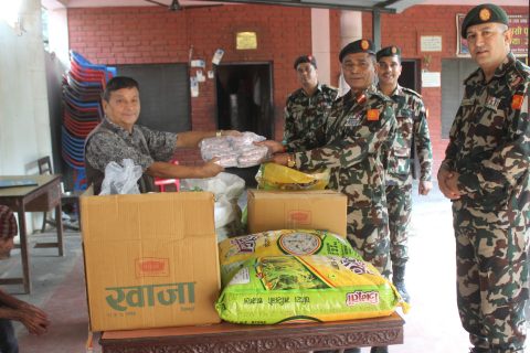 नेपाली सेनाद्धारा सैंजु वृद्धाआश्रममा विविध सामाजिक कार्य