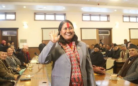 विद्या भट्टराईद्धारा  सांसद पदको सपथ ग्रहण