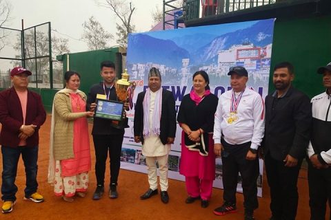 बुटवलमा सम्पन्न तेस्रो खुल्ला लन टेनिस प्रतियोगिताको उपाधि रितिक रानालाई