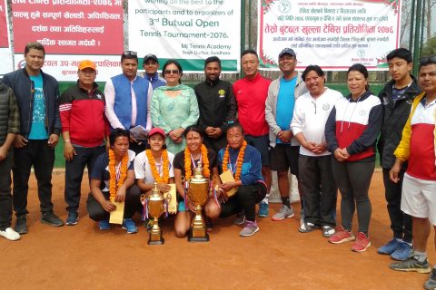तेस्रो बुटवल खुल्ला लन टेनिस प्रतियोगिता जारी