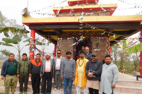 तिलोत्तमा ११ भुपु सैनिकमा १६ लाख लागतमा शिवालय मन्दिर