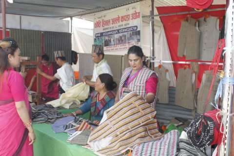 घरेलु साना तथा औद्येगिक महोत्सव: अल्लोको कपडामा दर्शकको ध्यान