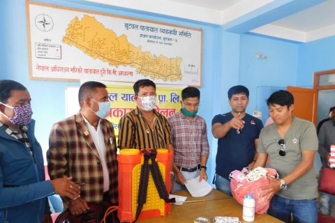 कोरोना बिरुद्ध बुटवल यातायात प्रा.लि.को सचेतना अभियान