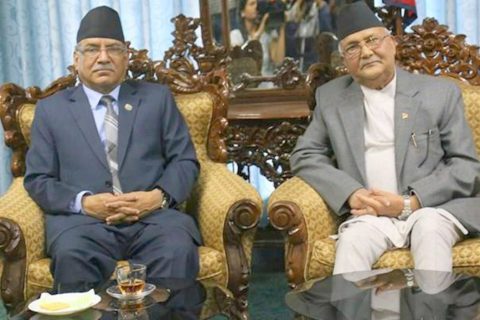 प्रधानमन्त्री ओली र नेकपा दाहाल प्रचण्डबीच भेटवार्ता