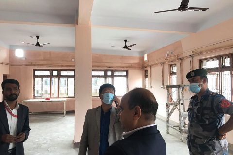 आईसोलेशन अस्पताल व्यवस्थापनमा मन्त्रि बराल व्यस्त