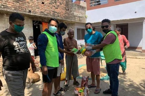 मणिग्राम गाइज द्वारा खाद्यान्न तथा नगद सहयोग