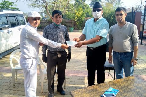 ईटा ब्यवसायद्धारा कोरोना भाइरस उपचार कोषमा सहयोग