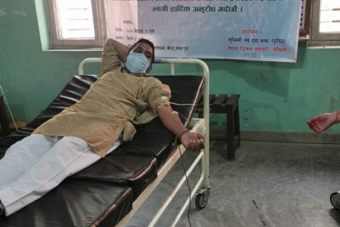 लुम्बिनी नव युवा क्लब द्धारा रक्तदान, ४७ प्वाइन्ट संकलन