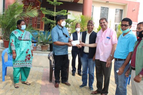 तिलोत्तमाको राहत कोषमा तीन संस्थाको ३ लाख ५७ हजार सहयोग