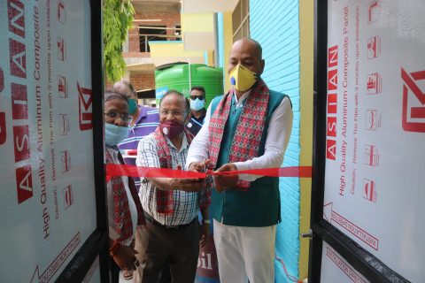 मारवाडी सेवा संघको सहयोगमा भीम अस्पतालमा सेनिटाइजिङ टनेल निर्माण