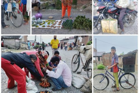 कोरोनाको जोखिमसंग लड्दै तरकारी व्यबसायी