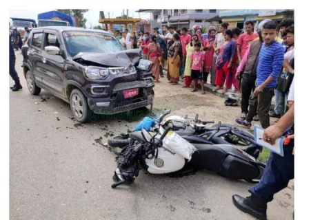 रुपन्देहीको सैनामैनामा सवारी दुर्घटना हुदा बाबु छोरा २ जनाको मृत्यु