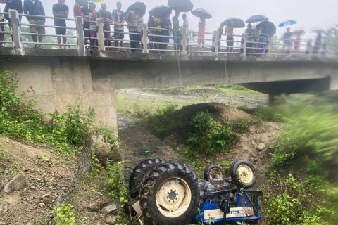 उदयपुरमा ट्याक्टर दुर्घटना हुँदा एकजनाको मृत्यु