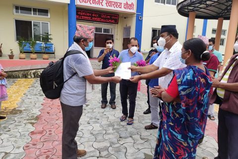 तिलोत्तमाको शंकरनगर स्थित आइसोलेशन सेन्टरबाट दुई जना  कोरोनालाई जितेर घर गए