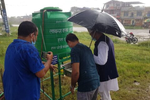 लायन्स क्लब मणिग्रामद्धारा ‘फुट प्रेस’ पानी टैंक प्रदान