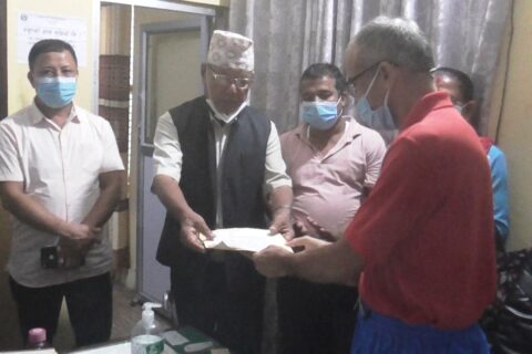 नेपाली कांग्रेसद्धारा वडा कार्यालयमा ज्ञापन पत्र