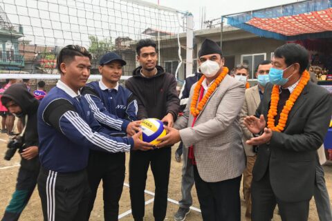 तिलोत्तमामा वडास्तरीय पुरुष भलिबल प्रतियोगिता सुरु