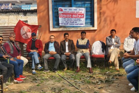 बुटवल बहुमुखी क्याम्पसमा नेबिसंघद्वारा खानेपानी टंकी शिलान्यास