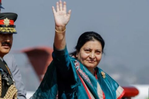 राष्ट्रपति भण्डारीलाई समकक्षी हमिदले गरे स्वागत