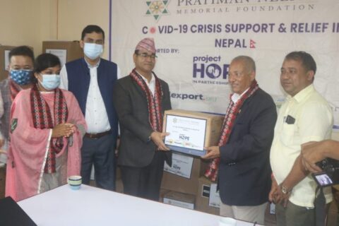 लुम्बिनी प्रदेश सरकारलाई दुईकरोड मूल्य बराबरको स्वास्थ्य सामग्री सहयोग