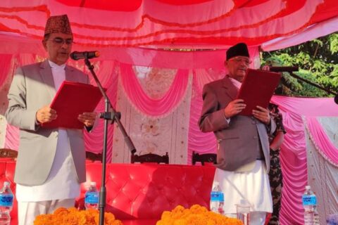 बागमतीका नवनियुक्त मुख्यमन्त्री पाण्डेले लिए शपथ