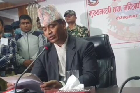 कर्णालीका मुख्यमन्त्री शाहीले दिए राजीनामा