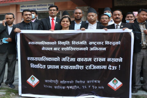 सर्वोच्च परिसरमा आज पनि प्रदर्शन !