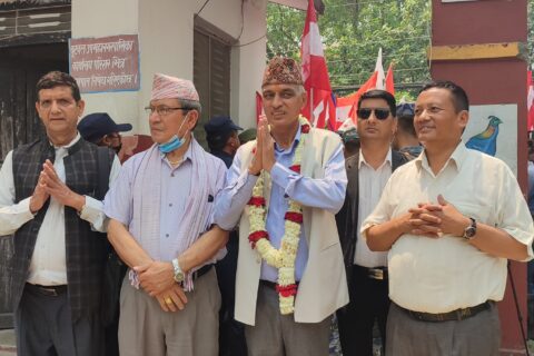 पाँच दलीय गठबन्धनबाट बुटवलको मेयरमा कांग्रेसका पाण्डे द्धारा उम्मेदवारी दर्ता