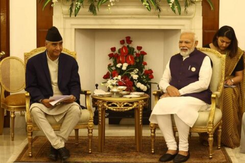 प्रधानमन्त्री देउवा र भारतीय समकक्षी नरेन्द्र मोदीबीच भेटवार्ता