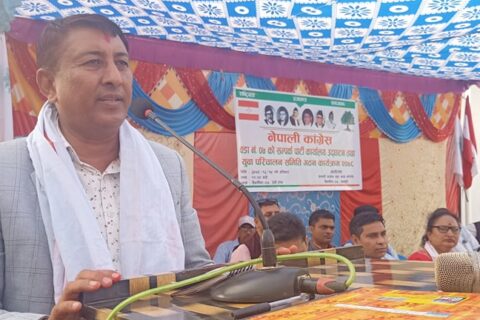 काँग्रेस वडा—७ को सम्पर्क पार्टी कार्यालय उद्घाटन, पाँच दलिय चुनाबी गठबन्धन देखेर एमाले अतालियो : सभापति खाँण