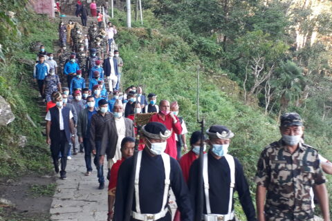 आज फूलपाती, हनुमानढोकामा धार्मिक विधिपूर्वक फूलपाती भित्र्याइँदै