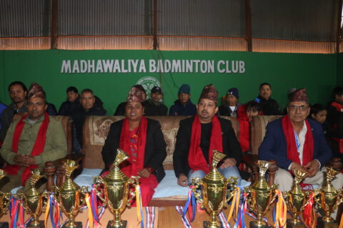 तिलोत्तमामा पुरुष डबल भेट्रान्स व्याडमिनटन प्रतियोगिता शुरु