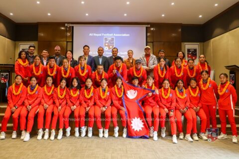 यू-२० महिला एसियन कप छनोट : नेपालले प्यालेस्टाइनलाई ६–० ले हरायाे