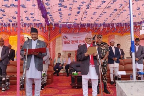 लुम्बिनी प्रदेशका मुख्यमन्त्री चौधरीद्वारा शपथ ग्रहण