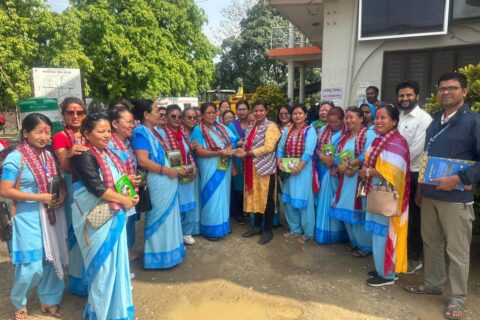 धरानका स्वास्थ्य स्वंसेविकालाई लुम्बिनीमा भव्य स्वागत