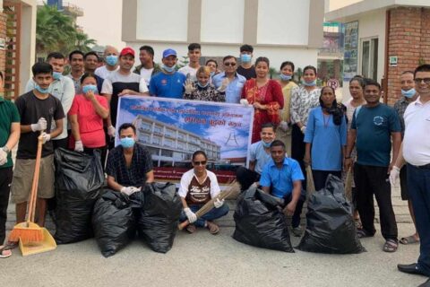 भैरहवास्थित होटल एसियन बुद्धद्धारा सरसफाई