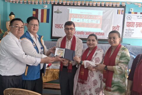 बुद्ध जयन्तीको अवसरमा पद्म चैत्य विहारमा पक्षघातसम्बन्धि जनचेतनामूलक कार्यक्रम
