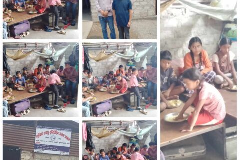 बुवा बाबुलाल विश्वकर्माको स्मृतिमा आश्रममा भोजन र खाद्यान्न दान