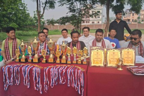 थ्रि अन थ्रि बास्केटबल टुर्नामेन्टकाे उपाधि बृटिश ग्रामर र सिद्धार्थलाई