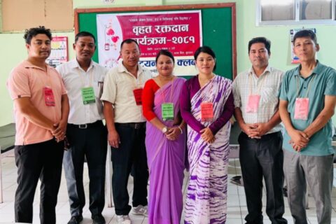 ख्रीष्टियन युथ क्लब रुपन्देहीकाे आयाेजनामा वृहत रक्तदान कार्यक्रम सम्पन्न