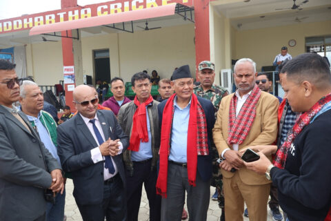 सिद्धार्थ क्रिकेट रंगशालाको लागि केही गर्छु : खेलकुदमन्त्री चौधरी