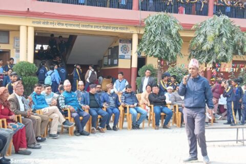 अरबुद रोग सम्बन्धी जनचेतनामूलक कचहरि नाटक प्रदशन