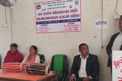 तिलोत्तमा ३ मा महिलाहरुका लागि मादल बजाउने तालिम शुरु