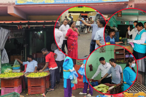 बुटवल कृषि उपज थोकबजार केन्द्रमा उपमहानगरको अनुगमन तथा विषादी परीक्षण
