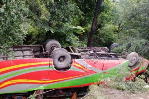कपिलवस्तुमा यात्रुवाहक बस दुर्घटना हुँदा ३६ जना घाइते