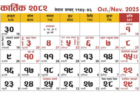 पर्व सकियो तर भोलि पनि बिदा आइतबार मात्रै कार्यालय खुल्ने