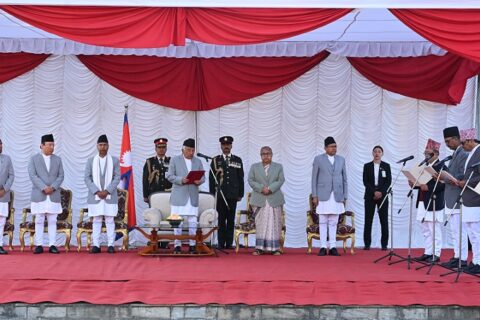 मन्त्रीपरिषद् विस्तार : नवनियुक्त चार जना मन्त्रीबाट शपथ ग्रहण